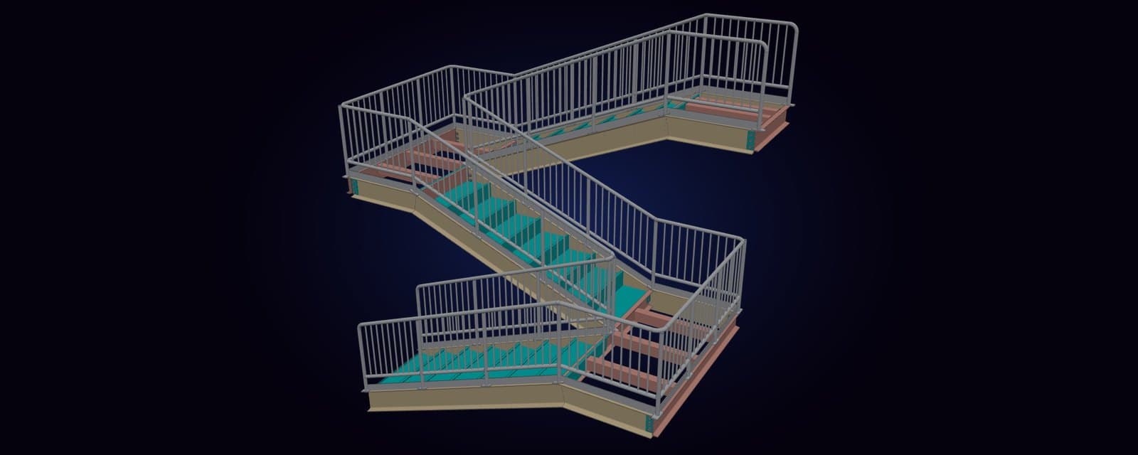 SteelGenie so far: from trusses to stair rails, in one 3D model